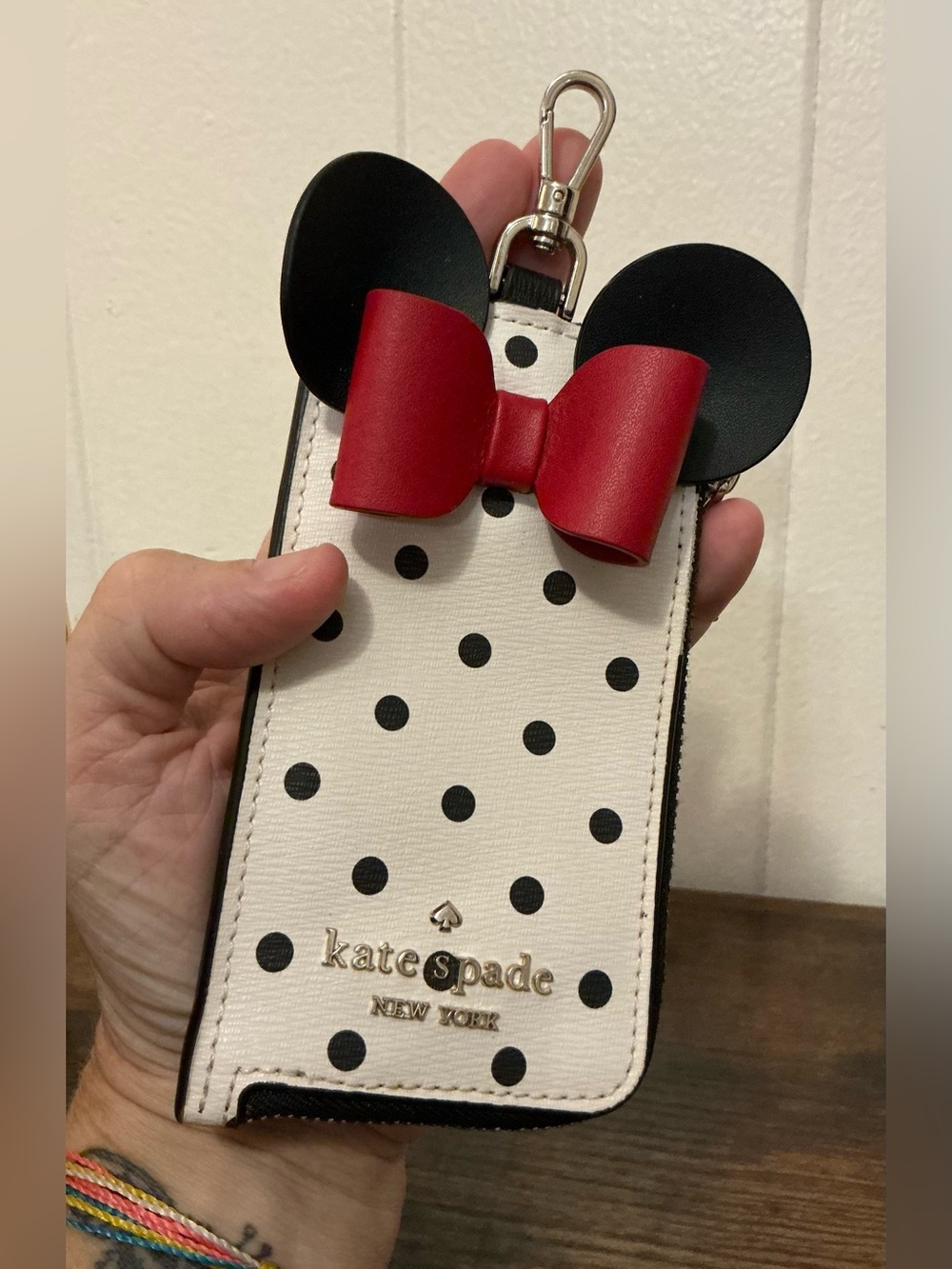 A Kate Spade New York Disney Minnie Mouse Lanyard ID Wallet (neck Strap Missing)
